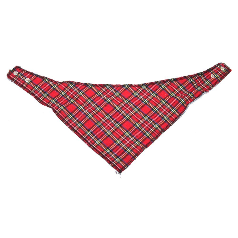 Robelli 45cm Tartan Dog Bandana Collar - Red โ image 1