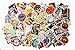 Exmott 100 Pieces Assorted Halloween Stickers Halloween Decoration Stickers Self Adhesive Shapes for Halloween Party Decoration