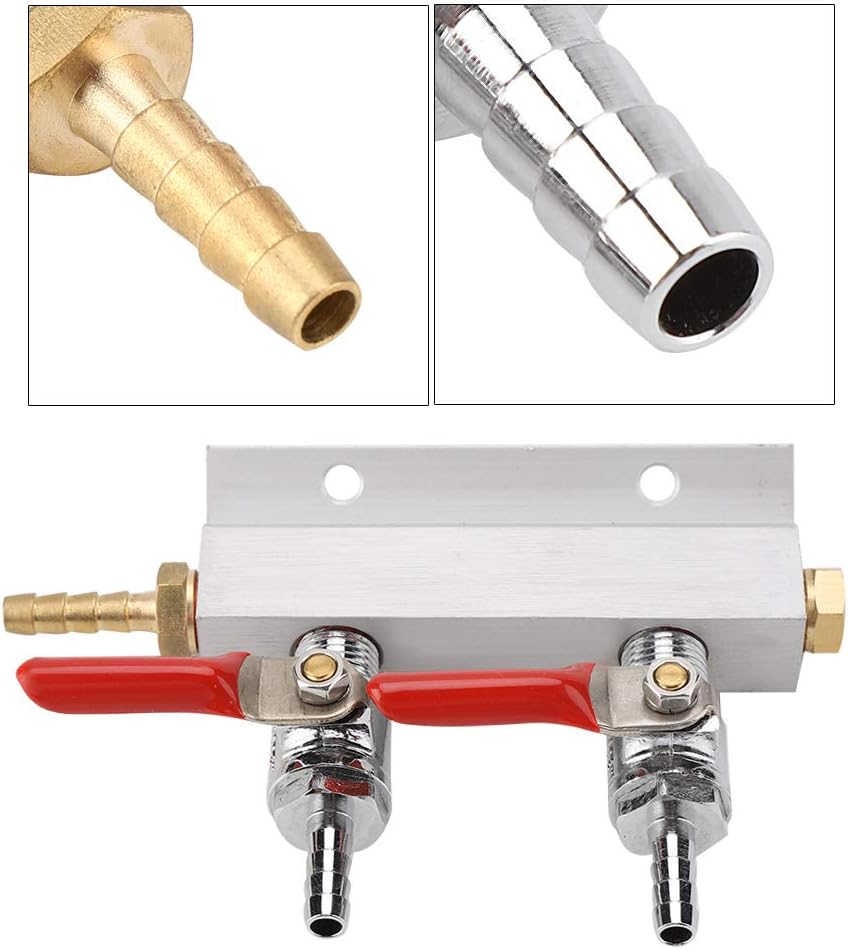 Fdit 2 Way Beer Splitter Multi-Way Home Co2 Air Gas Collector Distribution Splitter Beer 2 Way Co2 Splitter Regulator Carbon Dioxide Distributor Air Distributor Co2 Collector - Image 4