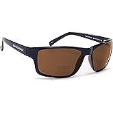 Coyote Eyewear BP-13 Polarized BiFocal Sunglasses +1.00 in Black/Brown UV Protection Wrap-Around Reading Sunglasses