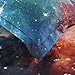 uxcell 3-Piece Galaxies Multicolor Duvet Cover Sets - 3D Printed Space Themed - 100% Polyester - All-Season Reversible Design - Includes 1 Duvet Cover, 2 Pillow Shams,Queen