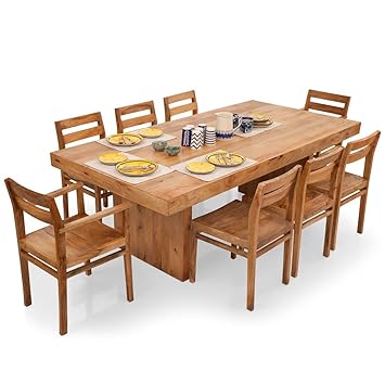 The Armchair Jordan-Barcelona FRTBDT11NT10031 Six Seater Dining Table Set (Natural)