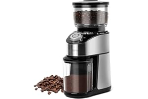 Homtone Electric Coffee Grinder Conical Burr, Adjustable Stainless Steel Burr Coffee Grinder with 14 Precise Grind Setting, 12 Cup Coffee Grinder for Espresso, Drip Coffee, French Press