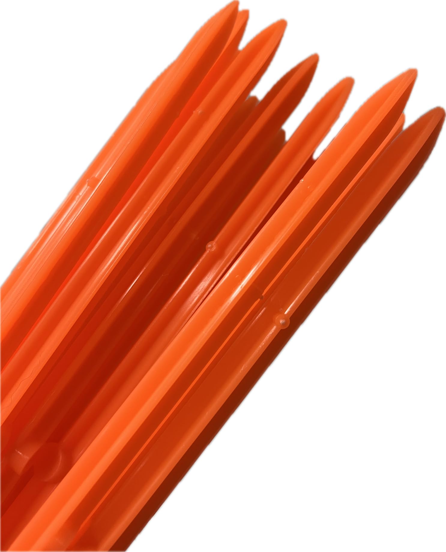 20 x The Flat Pack| NEW Orange High Vis |Mole Trap Catching Garden Plastic Trap Plant Markers |The Flat Pack |42cm