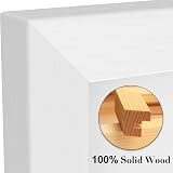 wyewye A3 Wood Picture Frame 44.5x32.2 cm with A3 Outer, Plexiglass, White view 3