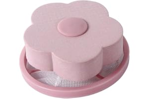Laundry Ball, Round/Flower Shape Washing Machine Durable Hair Removal Laundry Ball Floating Filter Bag Pink Fashion with Nice