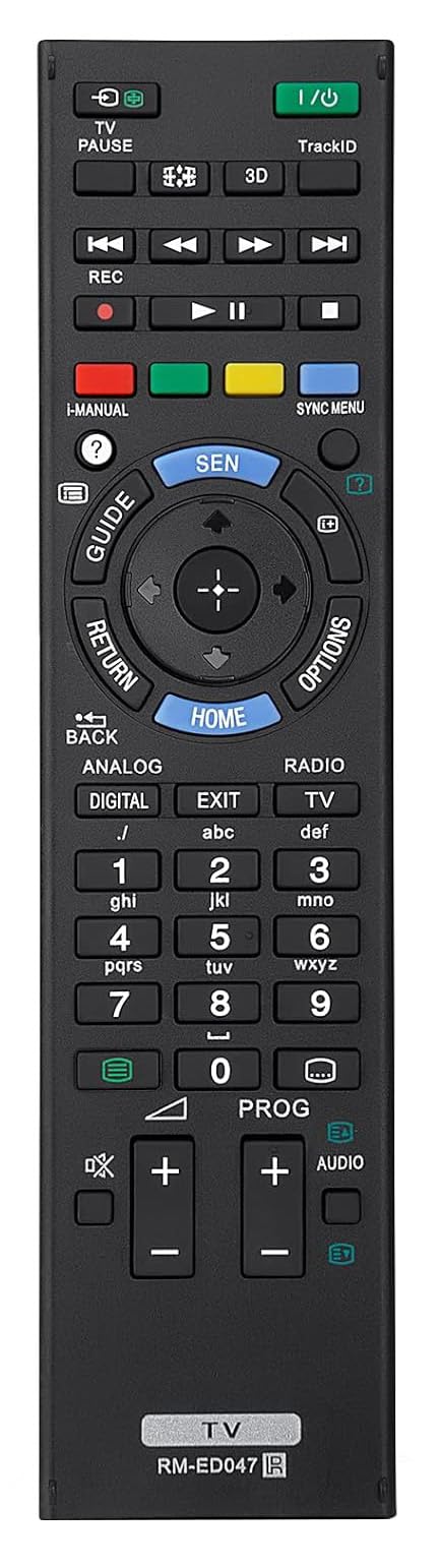 RM-ED047 RMED047 Universal Remote Control Compatible for Sony TV KDL26EX553 KDL-32EX653 KDL-40EX653 KDL-46EX650 KDL46EX653 KDL-32HX753 KDL32HX753 KDL-40HX753 KDL-46HX753 KDL55HX750 KDL55HX753