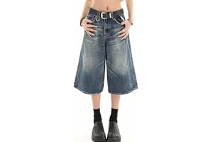 Y2k Baggy Jean Shorts Jorts Y2k Hip Hop Shorts Skater Jeans Grunge Shorts Aesthetic Pants