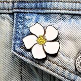 Hand Painted Jasmine Flower Brooch | Handmade White Daisy Pin