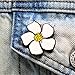 Hand Painted Jasmine Flower Brooch | Handmade White Daisy Pin