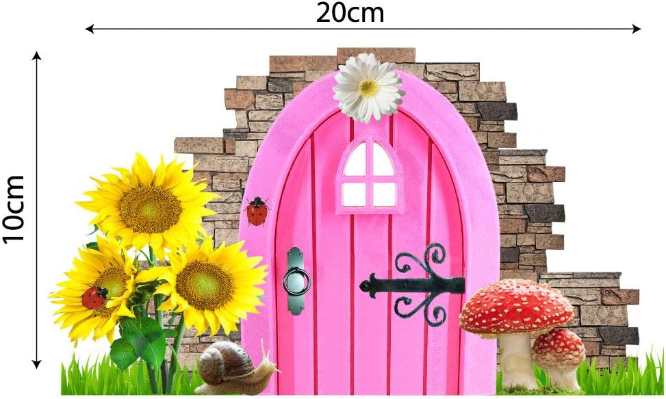 60 Second Makeover Limited Full Colour Fairy Pixie Door Cute Skirting Board Sticker Graphic Decal Fairy Door Sticker Vinyl Decal Waterproof Self Adhesive Wall Art Skirting Board Decor - Image 3