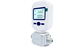 CJC Digital Gas Flow Meter Tester, Portable Air Flow Meter Air Nitrogen Flow Rate Tester Compressed Air Digital Display Flow Tester (MF5706 (0-250L/min)