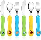 Lehoo Castle 6Pcs Toddler Cutlery Set Stainless Steel Excavator 2Spoons 2Forks