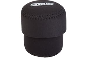 OP/TECH USA 7801032 Fold-Over Neoprene Lens Pouch – Durable Camera Lens Case with No-Lose Lid – 253 (Black)