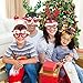 Boao 12 Pieces Christmas Headbands and Glasses Frame for Christmas and Holiday Party Fancy Hair Band Hats Photo Booth Props
