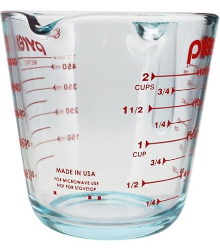 Amazon.com: Pyrex CP-8651 Measuring Cup, 16.9 fl oz (500 ml), Heat