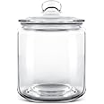 Almcmy 1 Gallon Glass Jar, Glass Cookie Jars with Airtight Lids, Canister Sets for Kitchen Counter, Large Food Storage Contai