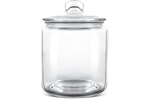 Almcmy 1 Gallon Glass Jar, Glass Cookie Jars with Airtight Lids, Canister Sets for Kitchen Counter, Large Food Storage Contai