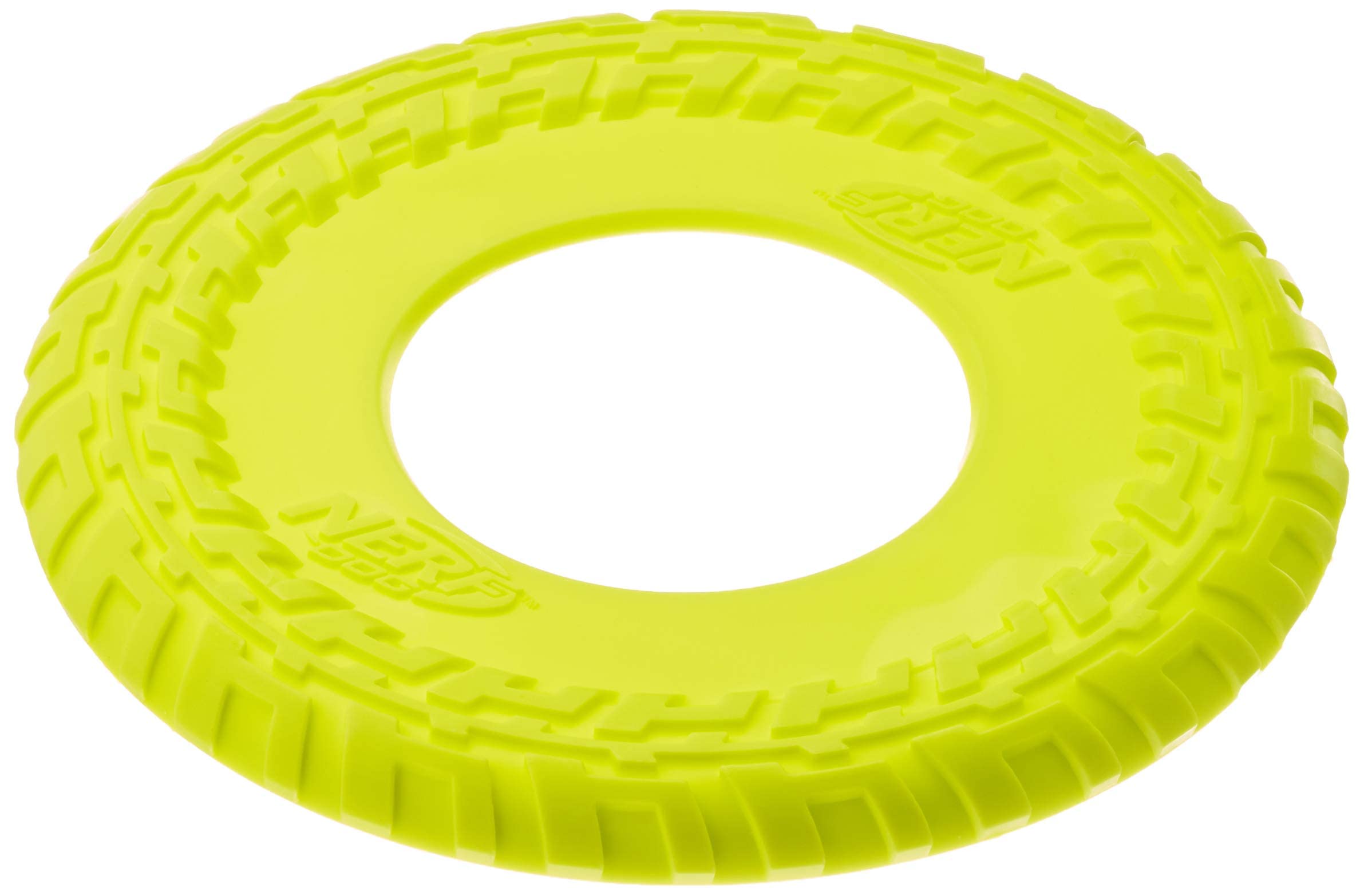 Nerf Dog Profile Flyer Dog Toy Rubber Frisbee Thermoplastic Rubber Assorted Colours Blue or Green 30.5 cm Pack of 1