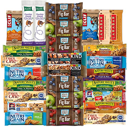 Healthy Bars Care Package Office Assortment Includes Kind Bar, Kashi, Fig Bars, Nature Valley & More by Variety Fun (30 Count) - Thumbnail 6
