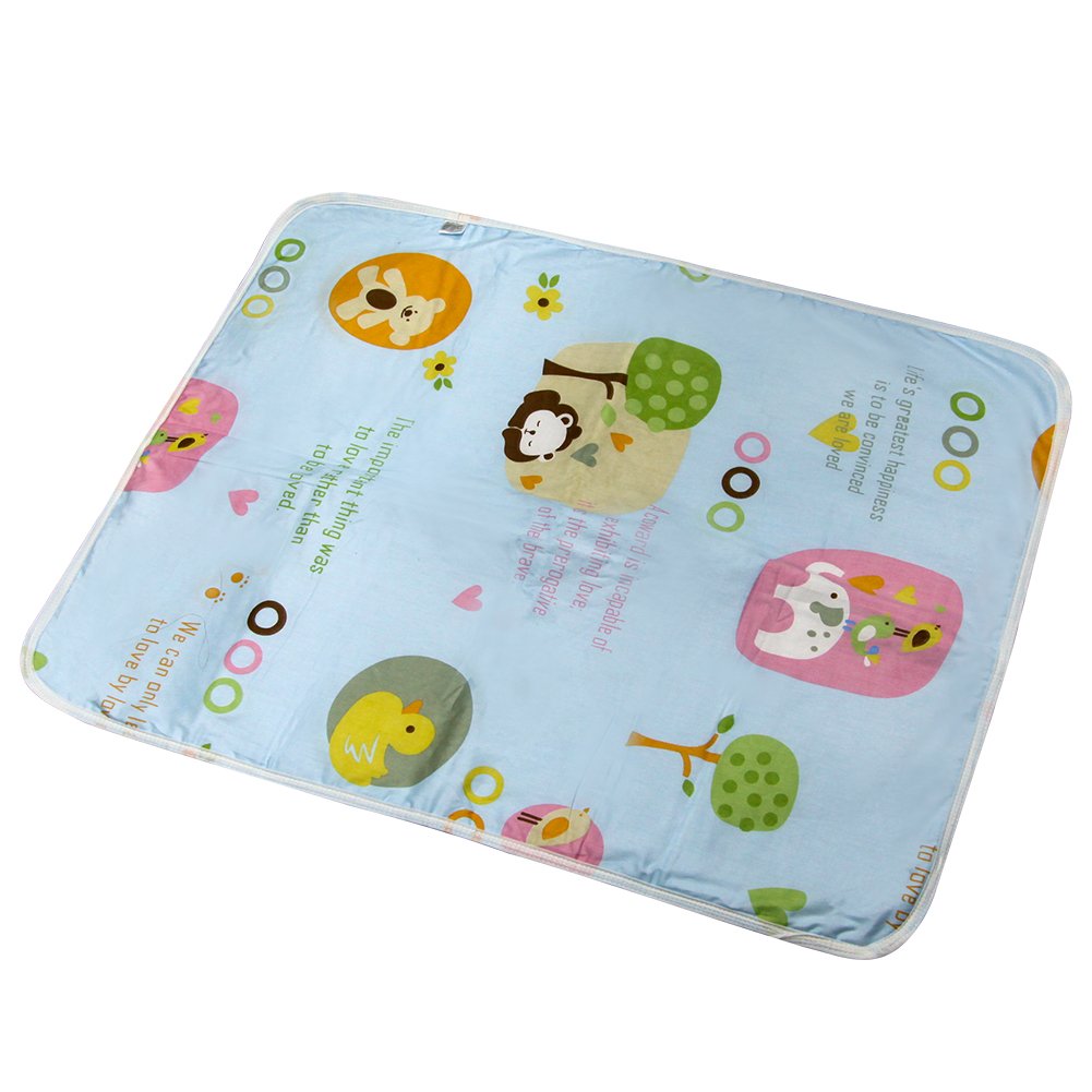 OOCOME Baby Pad Urine Pad Bed Pad 100% Pure Cotton Waterproof Washable Environmental Protection Pad Baby Stroller Children Adults with Incontinence (S)