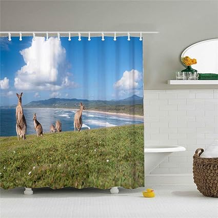 Shower Curtain Rings Unique Cute Koala Bear And Kangaroo Polar