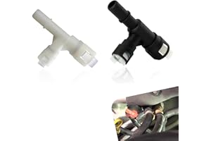 Ferianl 2 PCS Car Heater Inlet Hose Tee Connector, Three-way Cooling Water Pipe Joint, Replace# 15055343 15055342, Compatible with Cadillac Escalade Silverado Suburban GMC (Black & White)