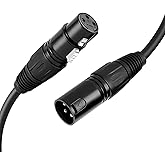 CableCreation XLR to XLR Cable 6FT, 2ps X LR Male to XL R Female Microphone Cable, Balanced 3 PIN Compatible with Shure SM Microphone, Behringer, Speaker Systems, Radio Station and More, Black