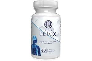 AlkaDetox Heavy Metal Detox Binder Tablet with Chlorophyll, Liver & Gut Detox Cleanse, Bad Breath Treatment for Adults. Alkaline Colon Cleanse and Toxin Flush. no additives 60 Capsules.