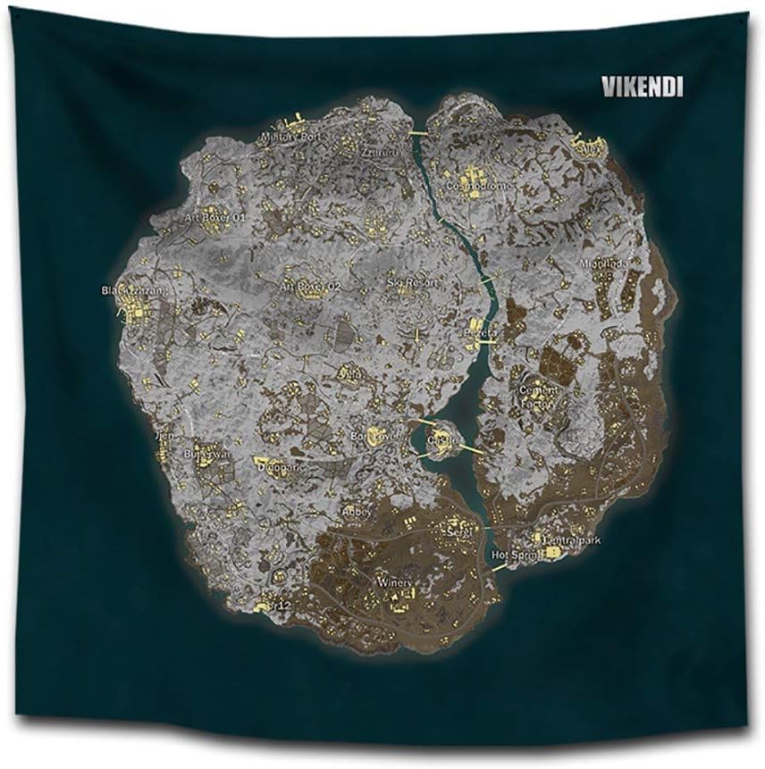 GuoYq Tapestry,Pubg Playerunknown'S Battlegrounds Wall Hanging Multi Color Hippie Room Decor Hanging Bedspread Decorations Hippie Decor Wall Cloth Tapestry by