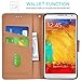 Aicoco Galaxy Note 3 Case Flip Cover Leather Wallet Phone Case for Samsung Galaxy Note 3 - Black¡­