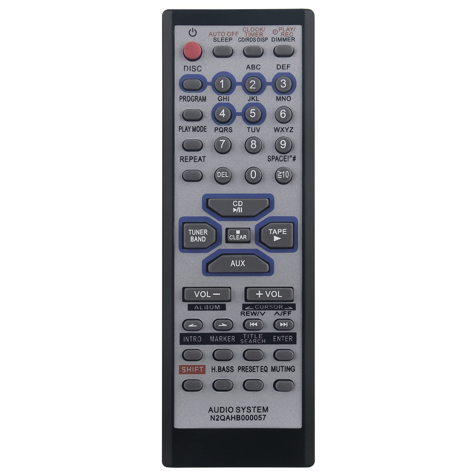 VINABTY New N2QAHB000057 Remote Control Replacement fit for PANASONIC SC-AK230 SC-AK600 SC-AK330 AUDIOSYSTEM Remote Controller