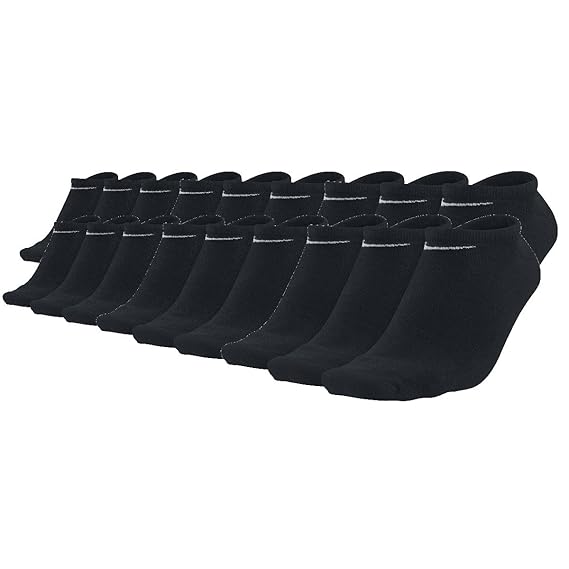 Nike 9 Paar Sneaker Socken schwarz weiß No Show (Füßlinge)