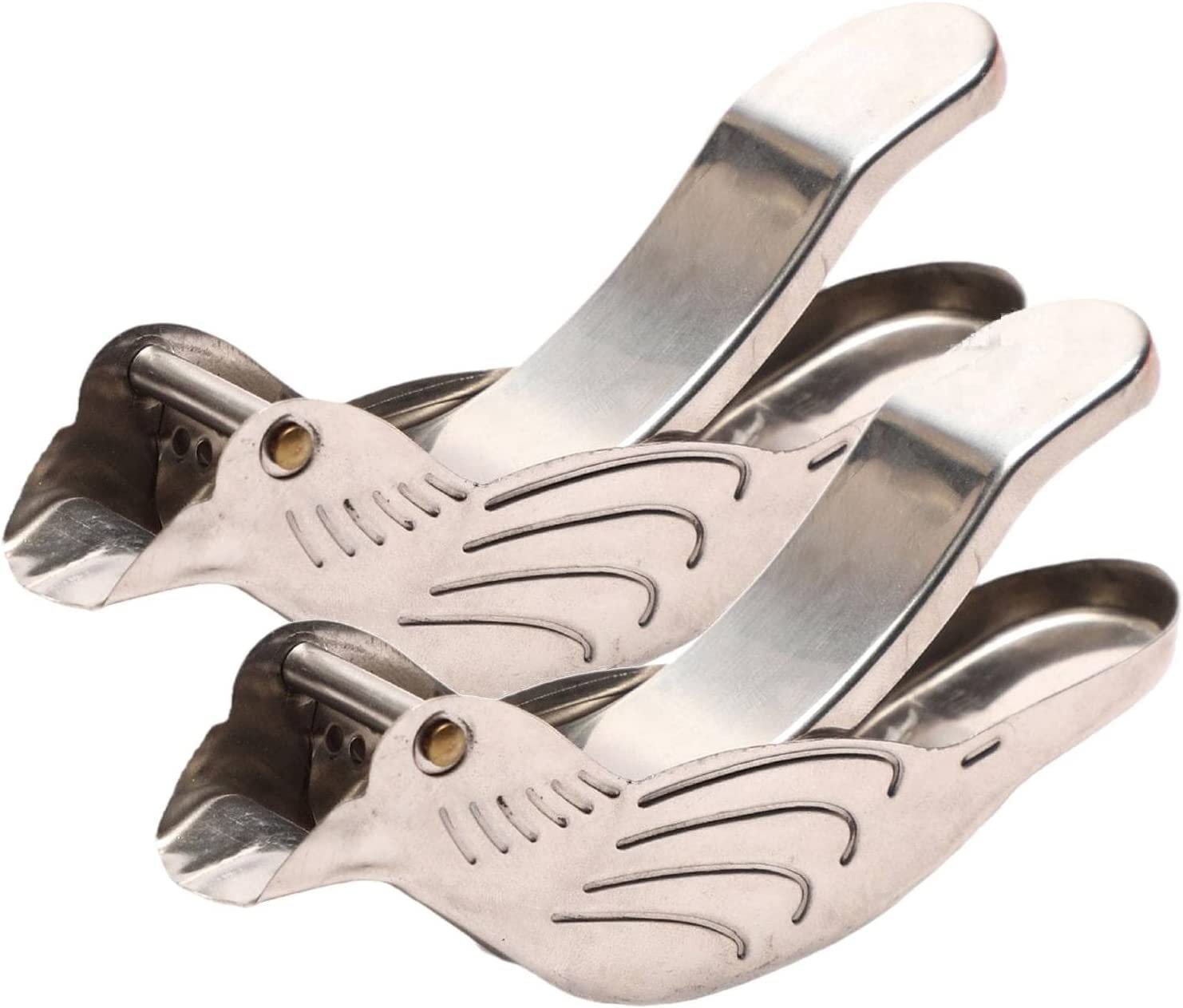 Photo 1 of 2 Pieces Silver Bird Shape Lemon Juicer Stainless Steel Manual Lemon Juicer and Lime Squeezer, Manual, Stainless Steel Fruit Portable Citrus Bird Kitchen