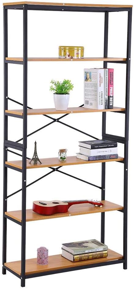 Greensen Standregal Bücherregal mit 5 Etagen Küchenregal aus Metall und