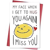 hvdler I Miss You Card for Men Women, Funny Farewell Gift for Family Friends, Thinking of You Card