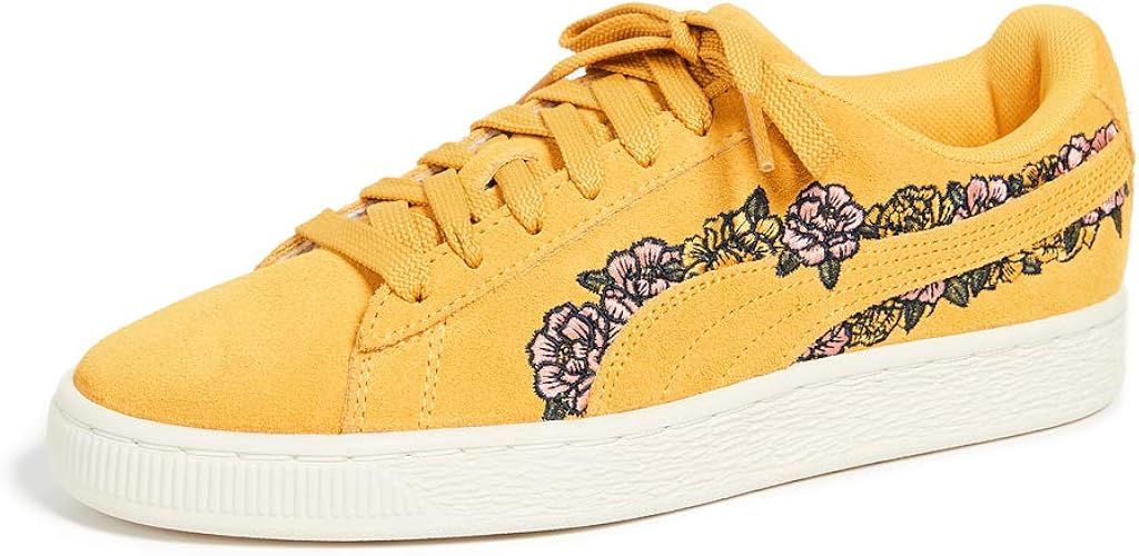 puma suede platform floral