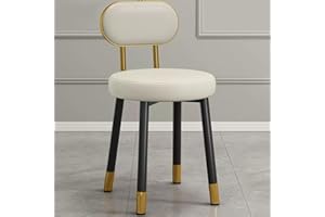 Modern Vanity Chair with Metal Legs and Back Support Elegant Small Armless Stool for Home Makeup (Gray/Black) Thoughtful