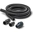 POWERTEC 70356 10 ft. Vacuum Hose Dust Collection Kit for Woodworking Power Tools, Wet/Dry Work Shop Vacuums, Miter Saw and Table Saw