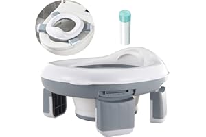 PandaEar Portable Travel Potty for Toddler Kids, Foldable Baby Potty Training Toilet Seat with Travel Bag and Storage Bag, Fo