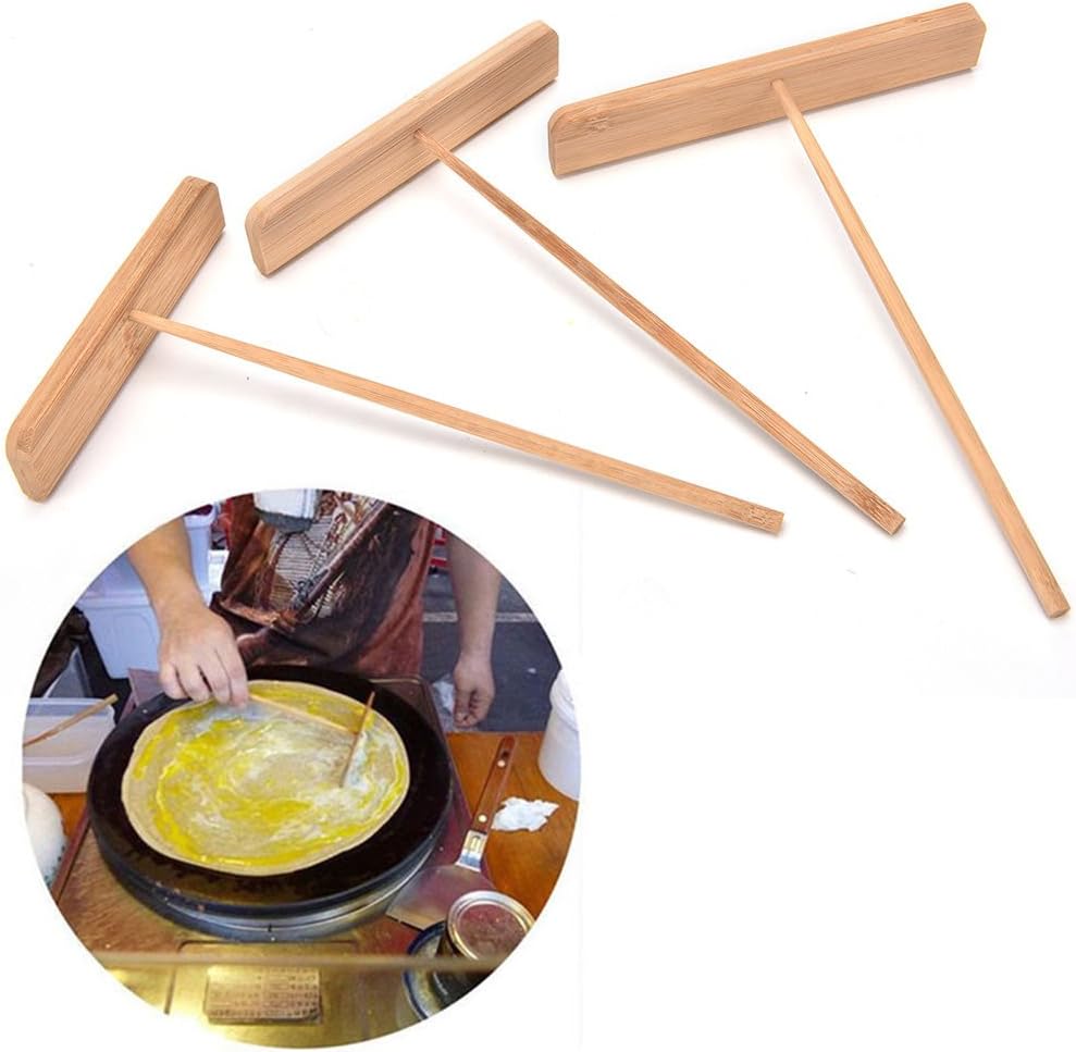 1 Pcs Crepe Dough Spreader Bamboo Pancake Scraper Pancake Spreader