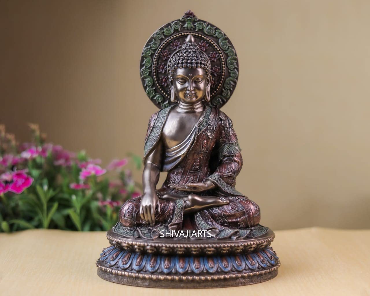 Buy Shivajiarts Buddha Statue,10.5inches,Bronze Buddha Statue, Buddhism