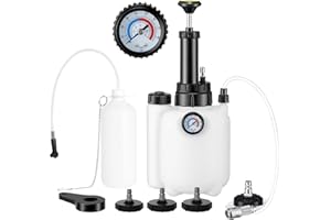 BESTGLOAL 3L Brake Bleeder Kit, Manual Brake Bleeder Vacuum Pump Kit, Brake Fluid Bleeder Kit With 1l Brake Bleeder Bottle And 4 Master Cylinder Adapters, Brake Bleeding Kit Suitable for Most Vehicles