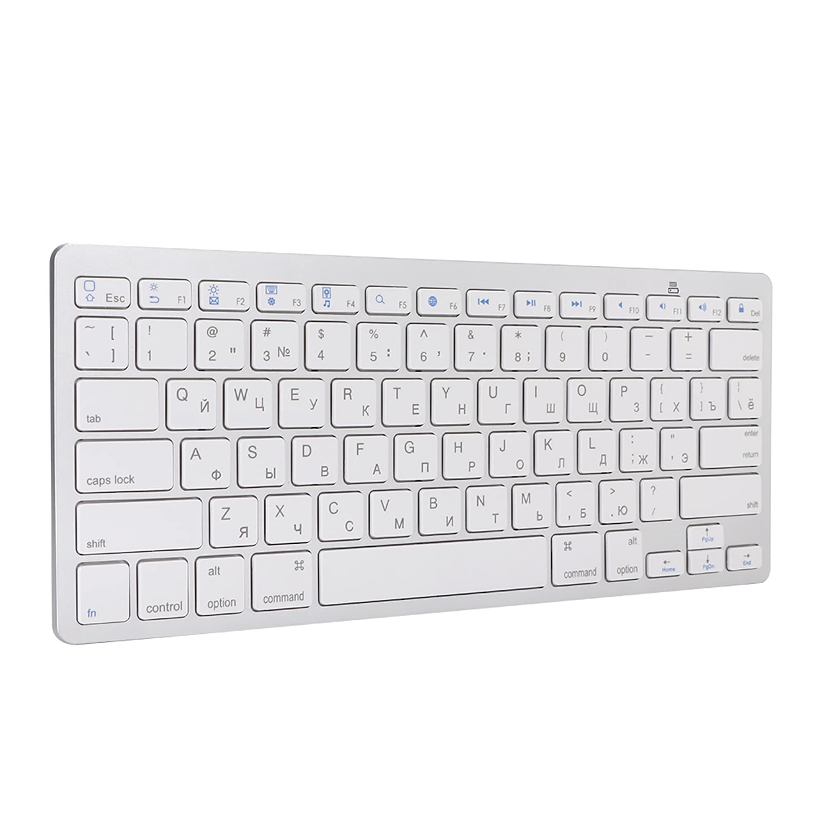 ciciglow Universal Wireless Keyboard, Ultra-Thin Floating Button Russian Keyboard 78-Key with 6 Multimedia Keys Three Months Long Standby