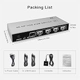 Nicfaky KVM Switch 2 Port 4K 60Hz Ultra HD USB DP for PC Laptop Monitor view 4