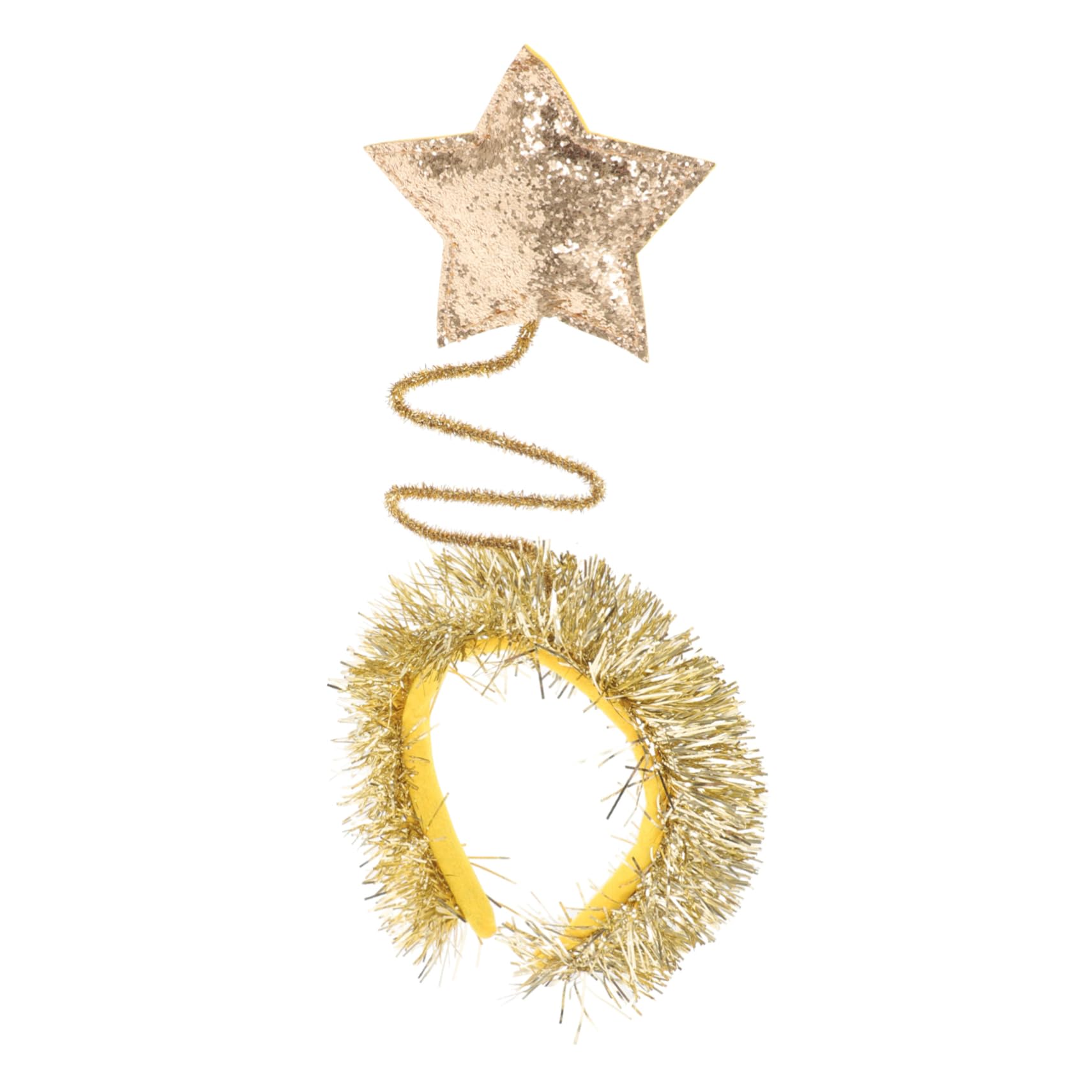 Healeved Golden Five-Pointed Star Hairband for Kids - Lightweight Glitter Headpiece for Parties Birthdays and Celebrations