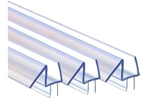 3 Pack Shower Door Bottom Seal Glass Door Silicone Seal Strip Suitable for 4-6mm Glass Stop Shower Leaks
