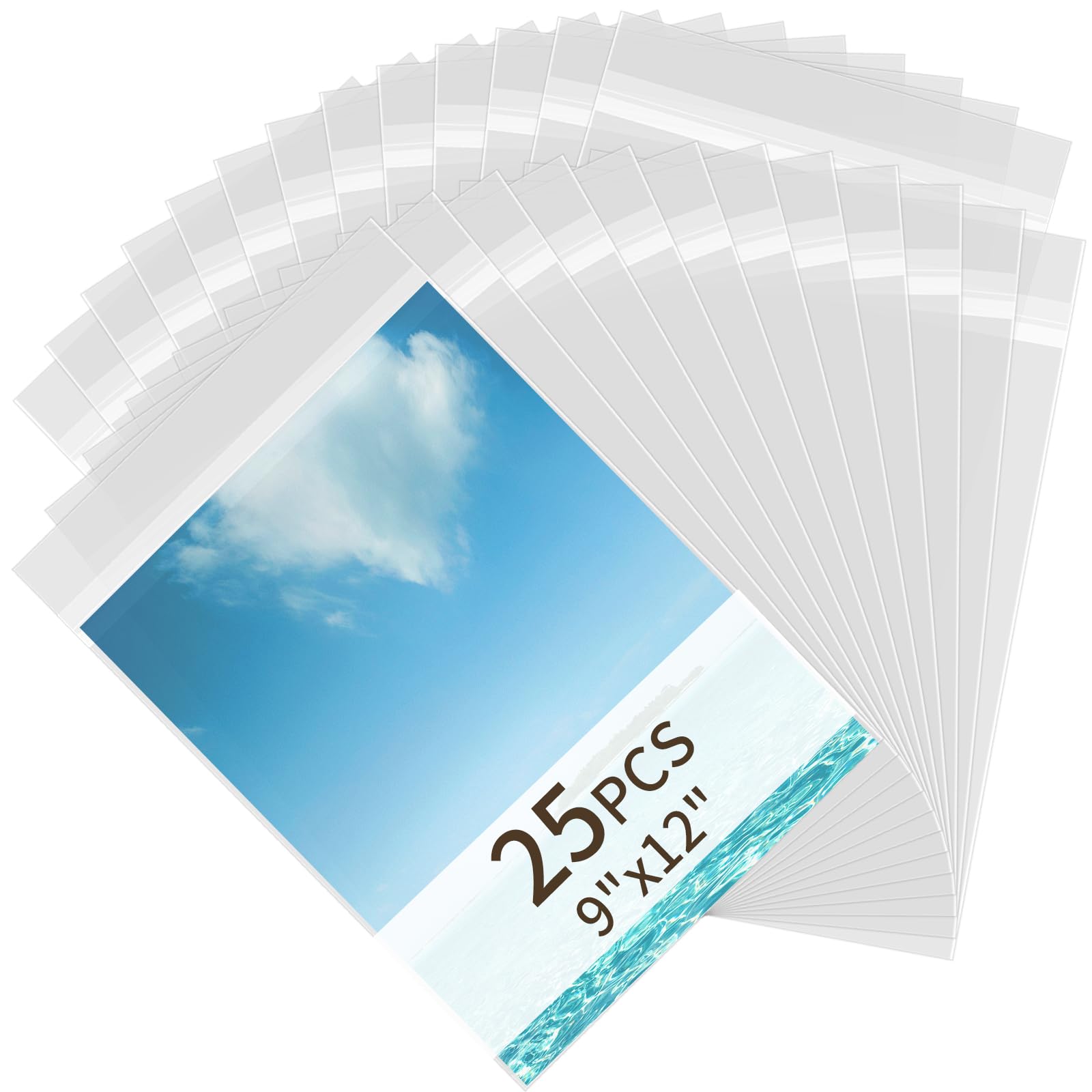 Photo 1 of Svaldo Cellophane Bags 9x12, Clear Paper Sleeves Acid Free Paper Protector Sheets Protective Sleeves for Magazine Protectors for Collectors Plastic Covers 9x12 inch, Pack of 25