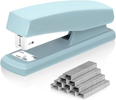 Deli Desktop Stapler 640 Staples 25 Sheet Capacity Blue