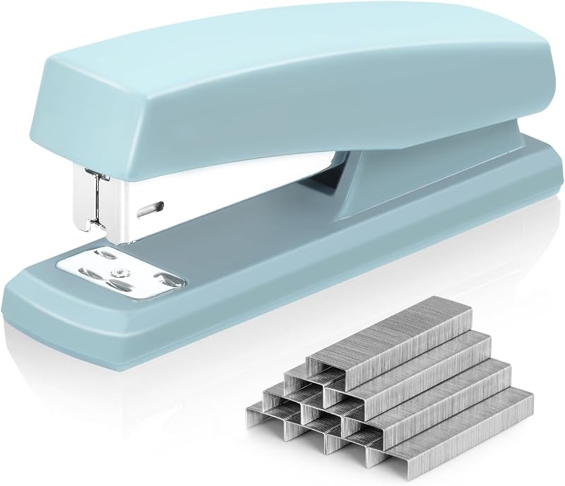 Deli Desktop Stapler 640 Staples 25 Sheet Capacity Blue